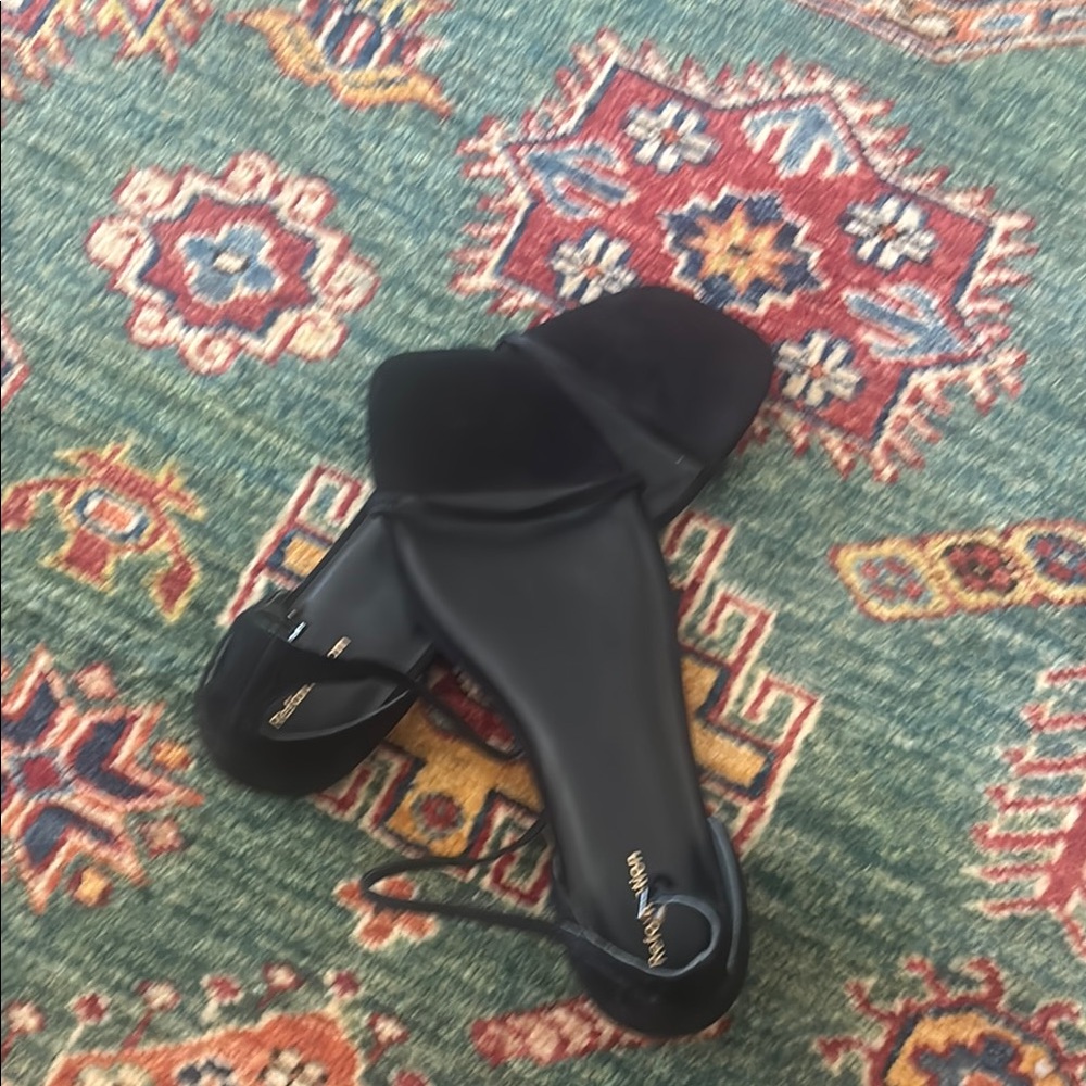 Reformation Black Sandals Sleek Minimalist Design